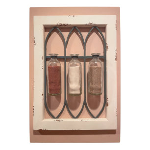 Glass Sand Bottles Metal Wall Art