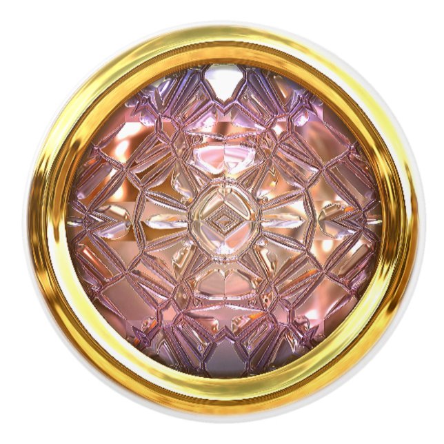 Glass Sewing button ceramic knob (Front)