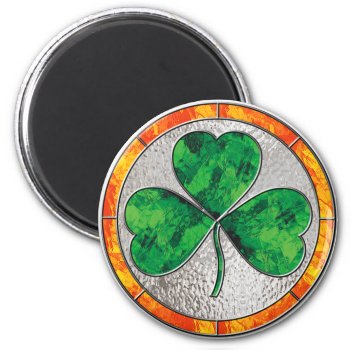 Glass Shamrock Magnet by inkles at Zazzle