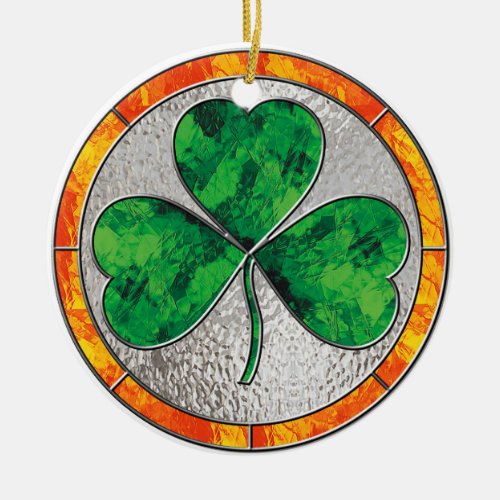 Glass Shamrock Ornament