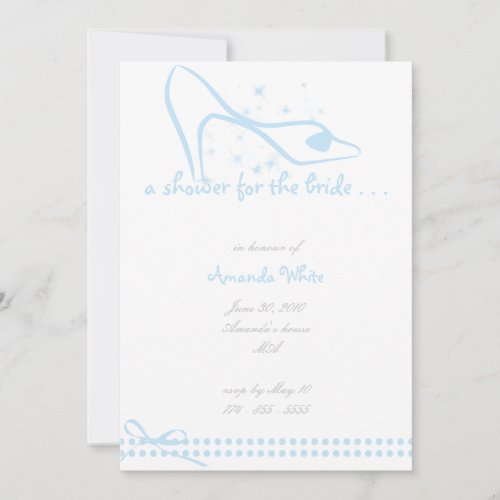 Glass Slipper Bridal Shower Invitation