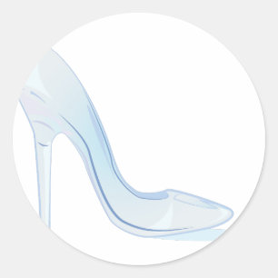 Glass Slipper Classic Round Sticker