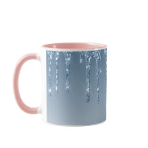 Glass slipper dripping glitter mug