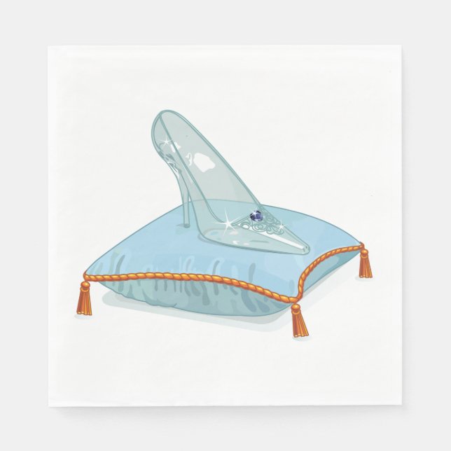 Glass Slipper On A Pillow Napkins (Front)