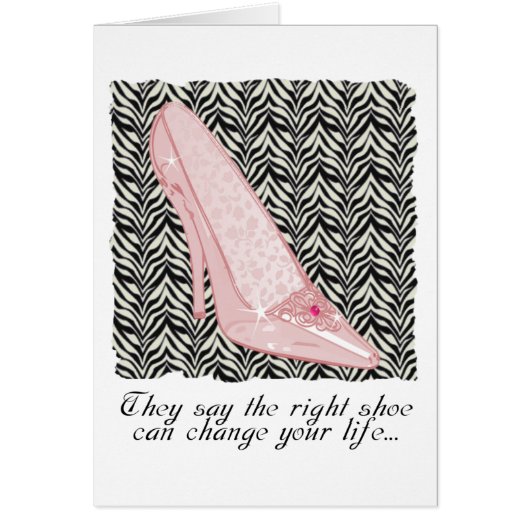 Glass Slipper - Pink & Zebra Cards (Front)