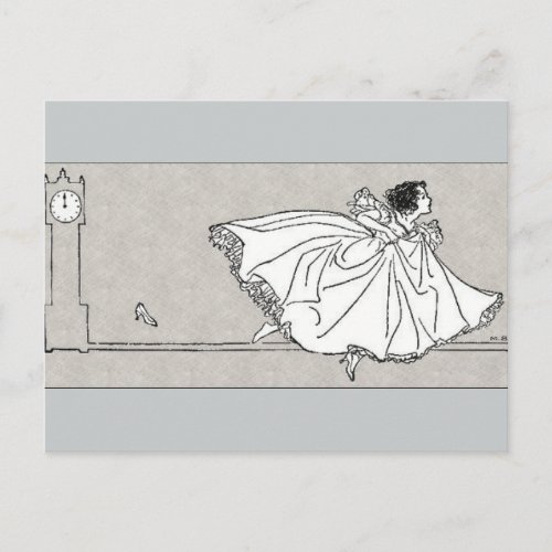 Glass Slipper Vintage Cinderella Postcard