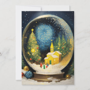 Glass Snowball Christmas: Festive Greeting Cards