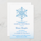 Glass Snowflake Winter Bridal Shower Invitation (Front/Back)