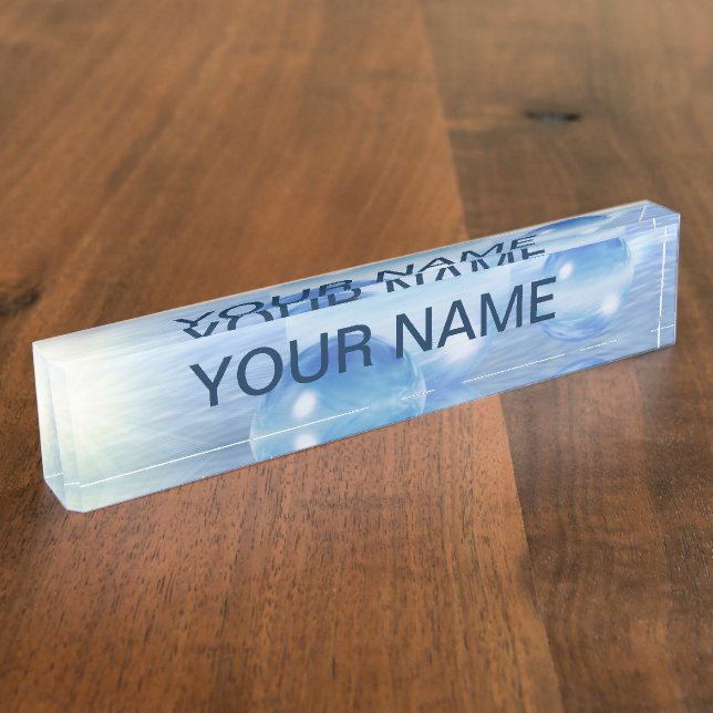 Glass Spheres Name Plate (Side)