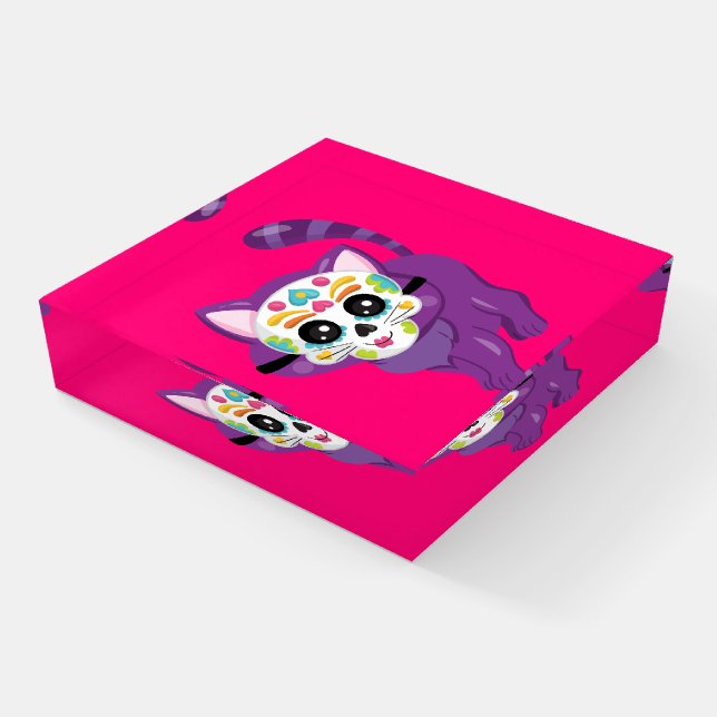 Glass Square Paperweight (Angled)