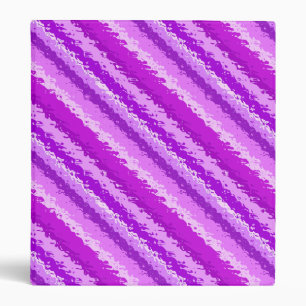 Glass stripes - shades of amethyst purple 3 ring binder