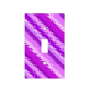 Glass stripes - shades of amethyst purple light switch cover
