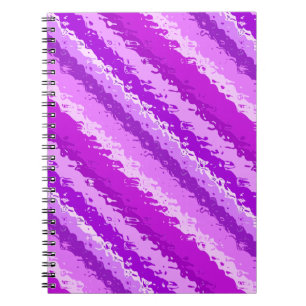 Glass stripes - shades of amethyst purple notebook