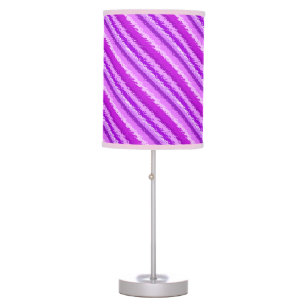 Glass stripes - shades of amethyst purple table lamp