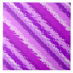 Glass stripes - shades of amethyst purple tile