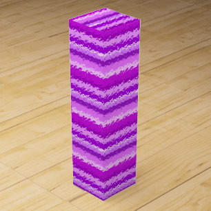 Glass stripes - shades of amethyst purple wine box