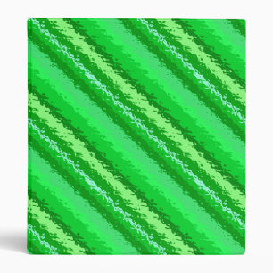 Glass stripes - shades of emerald green binder