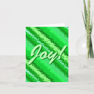 Glass stripes - shades of emerald green holiday card