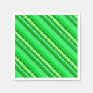 Glass stripes - shades of emerald green paper napkins