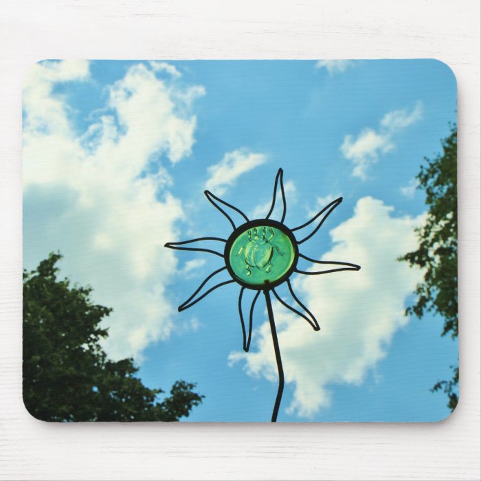 Glass Sun Sculpture in the Sky Mouse Pads