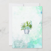 Glass Terrarium Succulents Baby Shower by Mail Invitation (Back)