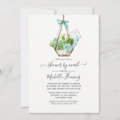Glass Terrarium Succulents Baby Shower by Mail Invitation (Front)
