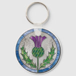 Glass Thistle Keychain at Zazzle
