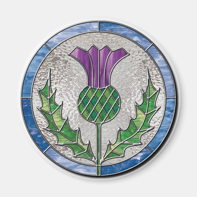 Glass Thistle Magnet (Front)
