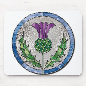 Glass Thistle Mouse Pad by inkles at Zazzle