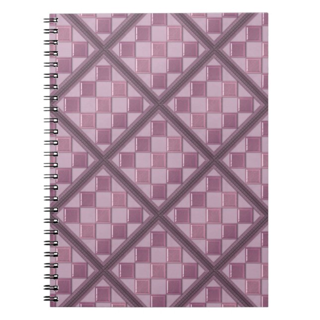 Glass tile 3D beige color Notebook (Front)