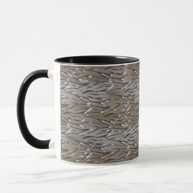 Glass tile 3D liquid tiger zebra skin leather Mug (Left)