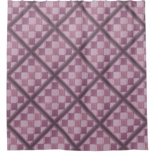 Glass tile 3D purple color Shower Curtain