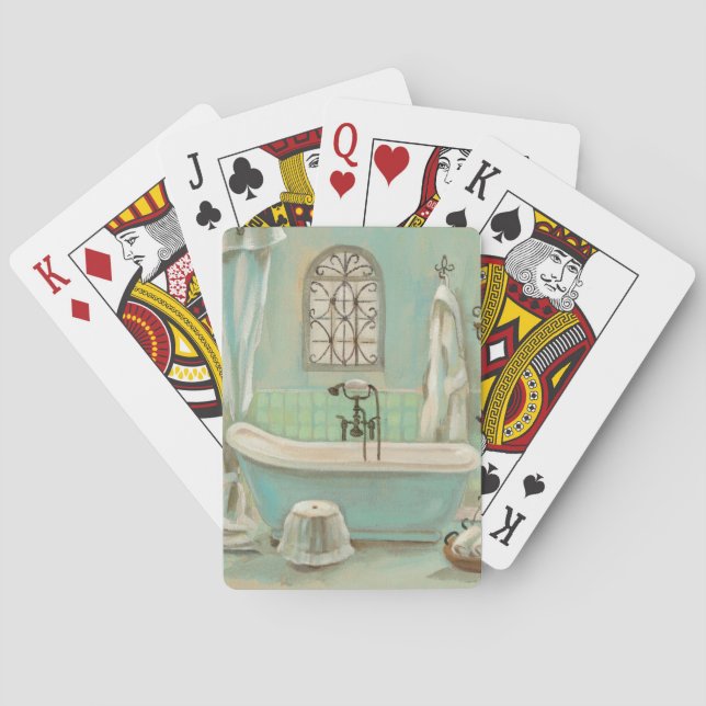 Glass Tile Bath Poker Cards (Back)