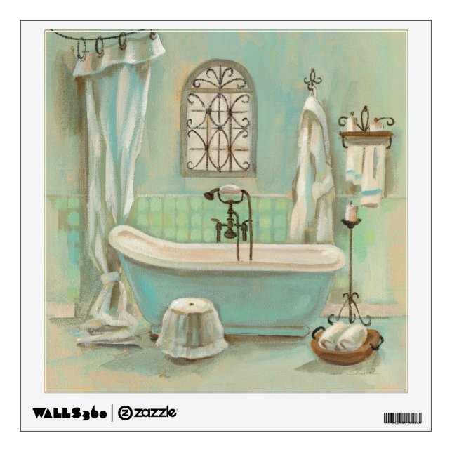 Glass Tile Bath Wall Decal (Front)