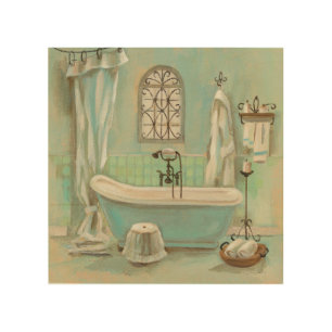 Glass Tile Bath Wood Wall Decor