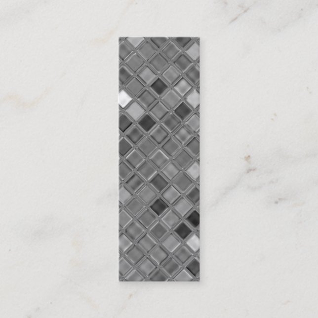 Glass Tile print Mini Bookmarks Business Card (Front)