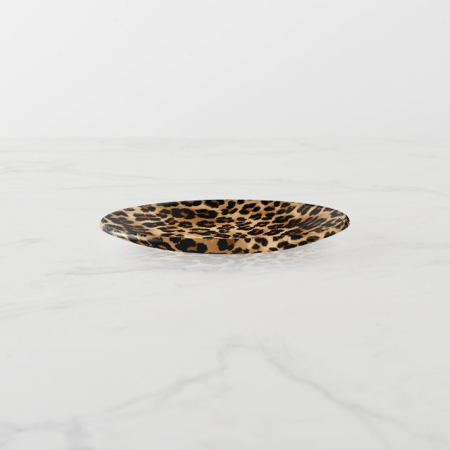 Glass Trinket Dish-Leopard Print Tray (Angled)