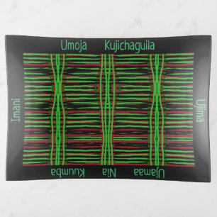 Glass Trinket Tray - Kwanzaa Principles