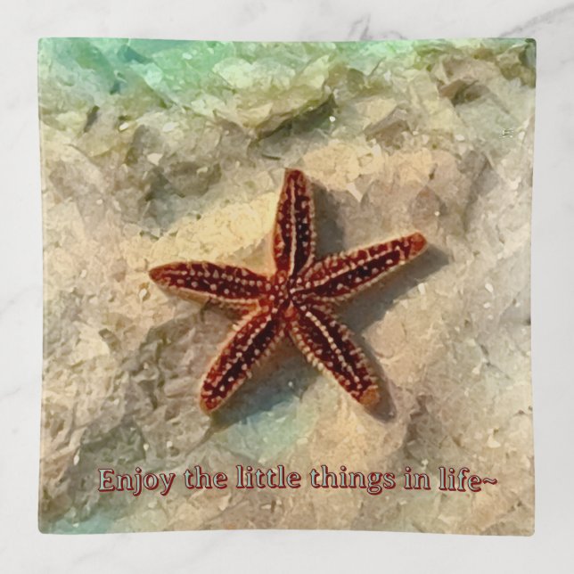 Glass trinket tray Starfish (Front)