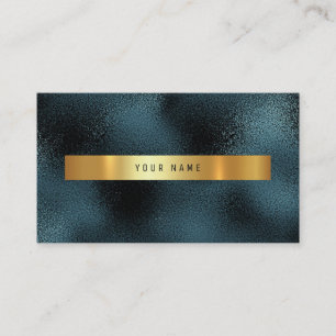 Glass Tropical Green Gold Teal Vip Business Card