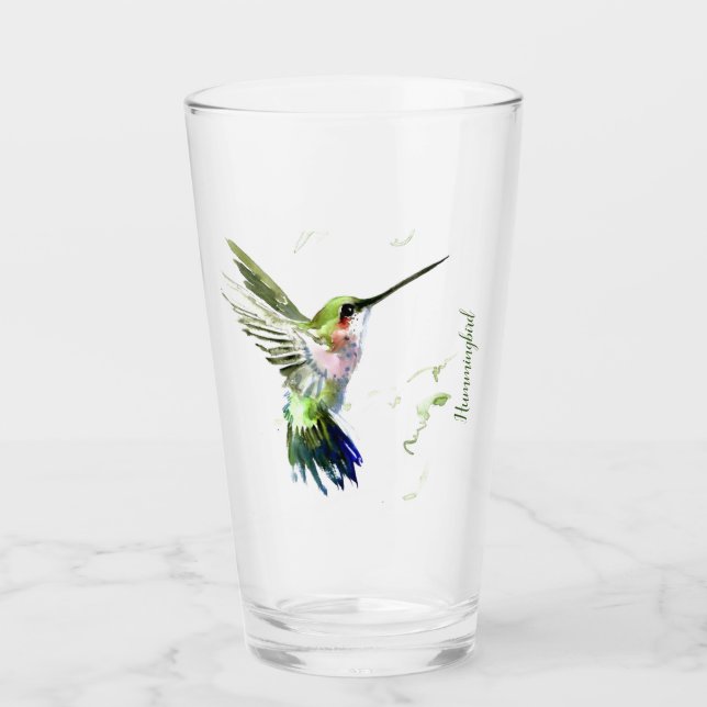 Glass Tumbler - Customise Hummingbird (Front)