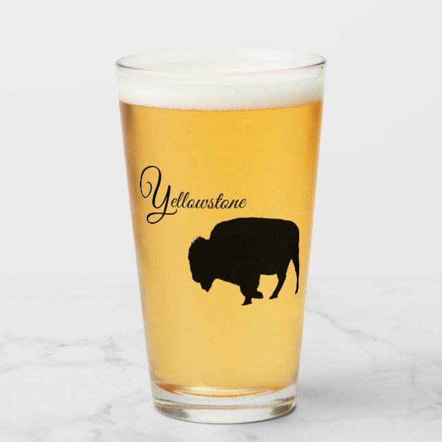 Glass Tumbler-Yellowstone Buffalo (Front Filled)