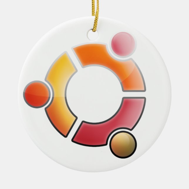 Glass Ubuntu Ornament (Front)