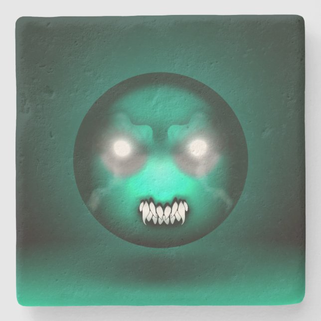 Glass Undercoat Made Of Stone Abyssmoji Coaster (Front)