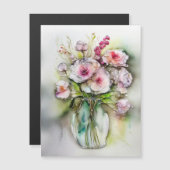 Glass Vase with Flowers (Front/Back)