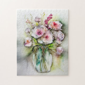 Glass Vase with Flowers Jigsaw Puzzle
