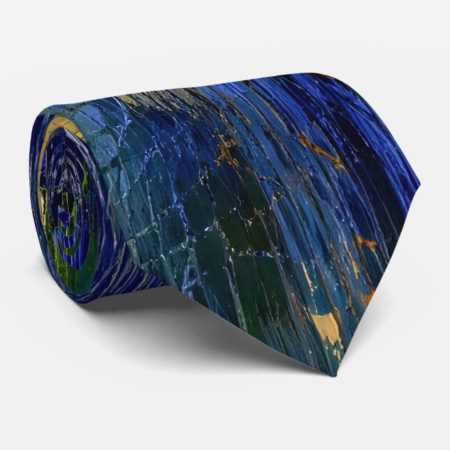 Glass Veil Awakening – Structural Reconstruction Neck Tie (Rolled)