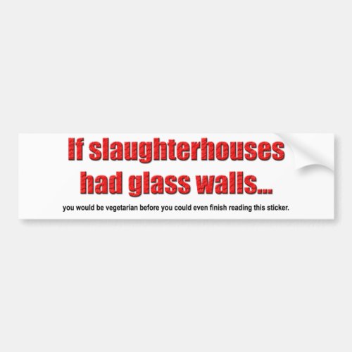 Glass Walls Bumper Sticker