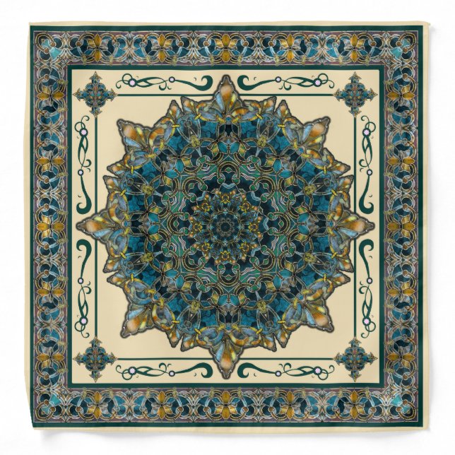 Glass Window Framed Mandala Bandana (Front)