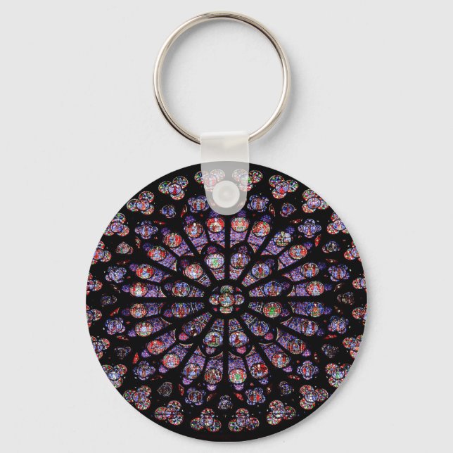 Glass Window of Notre Dame Key Chain (Front)